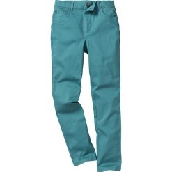 Spodnie twillowe Slim Fit bonprix niebieskozielony. Niebieskie spodnie chłopięce marki bonprix. Za 69,99 zł.