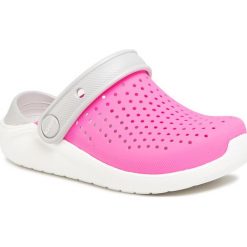 Klapki CROCS - Literide Clog K 205964 Electric Pink/White. Różowe klapki damskie Crocs, bez wzorów, z tworzywa sztucznego, bez obcasa. Za 179,00 zł.
