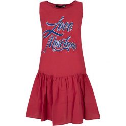 Sukienka Love Moschino. Czerwone kombinezony damskie Love Moschino, bez wzorów, z włoskim kołnierzykiem, bez rękawów. Za 1119,00 zł.