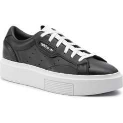 Buty adidas - Sleek Super W EE4519 Cblack/Cblack/Ftwwht. Czarne buty sportowe damskie Adidas, bez wzorów, ze skóry, sportowe. W wyprzedaży za 239,00 zł.