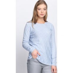 Swetry klasyczne damskie: Niebieski Sweter Wait For Love