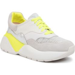 Sneakersy TWINSET - Running 201TCP150 Bic.Ottico/Giallo Fluo 04830. Białe półbuty damskie Twinset, na co dzień, bez wzorów, ze skóry, bez obcasa, na płaskiej podeszwie, bez zapięcia. W wyprzedaży za 559,00 zł.