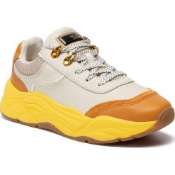 Sneakersy SCOTCH & SODA - Celest 19733144 Cream/Yellow S143. Brązowe półbuty damskie Scotch & Soda, z zamszu. W wyprzedaży za 289,00 zł.