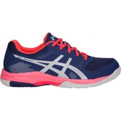 Buty do siatkówki Asics Gel Rocket 8 W B756Y-400. Niebieskie buty sportowe damskie Asics, bez wzorów, z gumy, sportowe, do siatkówki. W wyprzedaży za 319,00 zł.