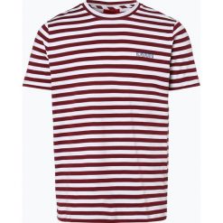 HUGO - T-shirt męski – Durned-U4, czerwony. Czerwone t-shirty męskie HUGO, s, w paski, klasyczne, z klasycznym kołnierzykiem. Za 249,95 zł.