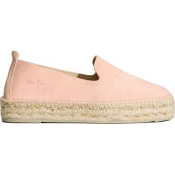 Espadryle MANEBI HAMPTONS. Brązowe espadryle damskie Manebi, bez wzorów, ze skóry, bez obcasa. Za 490,00 zł.