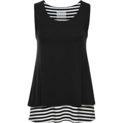 Top w optyce 2 w 1 bonprix czarno-biały w paski. Białe topy damskie bonprix, w paski. Za 69,99 zł.