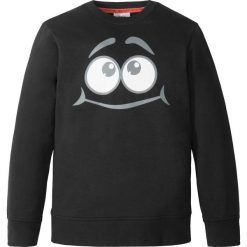 Bluza z modnym nadrukiem bonprix czarny. Czarne bluzy dziewczęce bonprix, m, z nadrukiem. Za 32,99 zł.