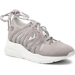 Sneakersy LIU JO - Karlie 08 B19005 PX002 Grey 01072. Szare półbuty damskie marki Liu Jo, na co dzień, bez wzorów, ze skóry, bez obcasa, na koturnie, bez zapięcia. Za 739,00 zł.