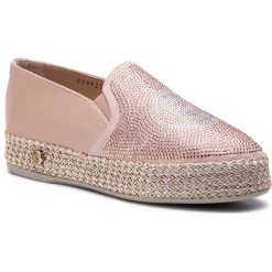 Espadryle BALDININI - 999923XBKNA9898XXRXX Tamarind. Różowe espadryle damskie Baldinini, bez wzorów, ze skóry, bez obcasa, na płaskiej podeszwie. W wyprzedaży za 999,00 zł.