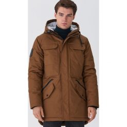 Parka z futrzanym kapturem - Beżowy. Brązowe parki męskie House, xl, bez wzorów, z futra. Za 369,99 zł.