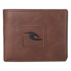 Portfele męskie: Rip Curl Portfel Męski Brązowy Rider Rfid 2 In 1