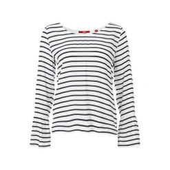 S.Oliver T-Shirt Damski 34 Biały. Białe koszulki damskie S.Oliver, na co dzień, s, w paski, eleganckie, bez kołnierzyka, z długim rękawem. W wyprzedaży za 80,00 zł.