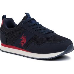Sneakersy U.S. POLO ASSN. - Exte NOBIL4250S0/MH1 Dkbl/Red. Niebieskie sneakersy męskie U.S. Polo Assn., na co dzień, bez wzorów, ze skóry ekologicznej, eleganckie, bez zapięcia. Za 289,00 zł.