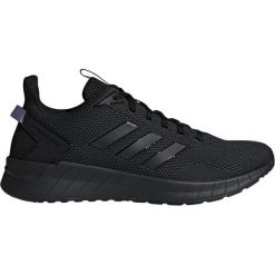 MĘSKIE BUTY DO BIEGANIA QUESTAR RIDE (42 2/3). Czarne buty sportowe męskie Adidas, z gumy, z paskami, do biegania. W wyprzedaży za 199,99 zł.