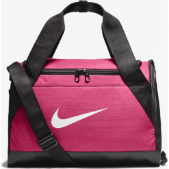 Torba Nike Brasilia BA5432-644. Pomarańczowe torby męskie na ramię Nike, w paski, z poliesteru, street. W wyprzedaży za 89,99 zł.