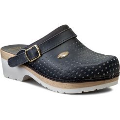 Klapki SCHOLL - Clog S/Comf.B/S Ce F20176 1040 360 Navy Blue. Niebieskie klapki damskie Scholl, z aplikacjami, ze skóry. Za 265,00 zł.
