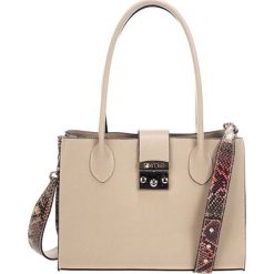 Torebki klasyczne damskie: Skórzana torebka w kolorze taupe – (S)31 x (W)42 x (G)13 cm