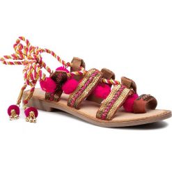 Sandały GIOSEPPO - Yurak 40505-13 Fuchsia. Różowe klapki damskie Gioseppo, bez wzorów, ze skóry, bez obcasa, na obcasie. W wyprzedaży za 199,00 zł.