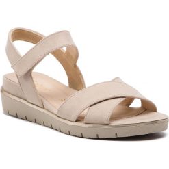 Sandały GABOR - 85.500.42 Beige. Brązowe klapki damskie Gabor, bez wzorów, ze skóry, bez obcasa. W wyprzedaży za 269,00 zł.