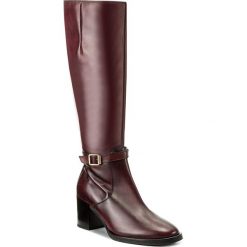 Kozaki TAMARIS - 1-25539-29 Bordeaux 549. Szare kozaki damskie na obcasie marki Tamaris, z materiału. W wyprzedaży za 289,00 zł.