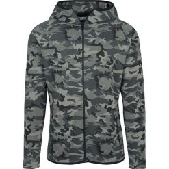 Bluzy męskie: Urban Classics Interlock Camo Zip Jacket Bluza z kapturem rozpinana kamuflaż (Dark Camo)