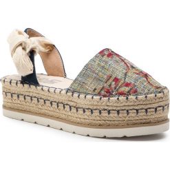 Espadryle REFRESH - 69850 Navy. Niebieskie espadryle damskie Refresh, bez wzorów, z tworzywa sztucznego, bez obcasa. W wyprzedaży za 129,00 zł.
