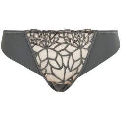 Stringi Simone Pérèle 12G700. Szare stringi damskie Simone Pérèle, bez wzorów, z elastanu. Za 189,00 zł.