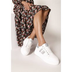 Biało-Srebrne Sneakersy Aranorin. Białe sneakersy damskie Born2be. Za 79,99 zł.