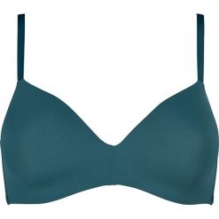 Biustonosz w kolorze morskim. Niebieskie biustonosze Skiny Women & Men, z haftami. W wyprzedaży za 39,95 zł.