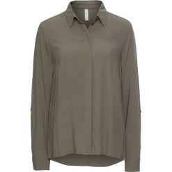 Bluzka bonprix zielono-szary. Szare bluzki z odkrytymi ramionami bonprix. Za 37,99 zł.