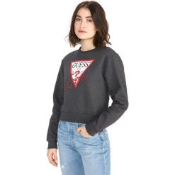 Guess Icon Bluza Szary. Szare bluzy damskie Guess, m, z nadrukiem, z bawełny. Za 311,95 zł.