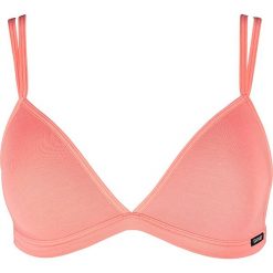 Biustonosz w kolorze koralowym. Czerwone biustonosze Skiny Women & Men, z haftami. W wyprzedaży za 42,95 zł.