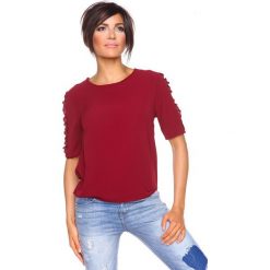 T-shirty damskie: Koszulka „Aline” w kolorze bordowym