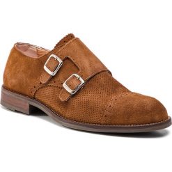 Półbuty NOBRAND - Wedding 3 14312 Cognac. Pomarańczowe półbuty męskie Nobrand, z zamszu. W wyprzedaży za 319,00 zł.