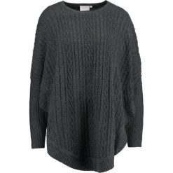 Poncza: Kaffe ULRIKA Ponczo dark grey melange