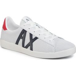 Sneakersy ARMANI EXCHANGE - XUX016 XCC60 M476 Opt White/Naby/Red. Białe sneakersy męskie Armani Exchange, bez zapięcia. W wyprzedaży za 449,00 zł.