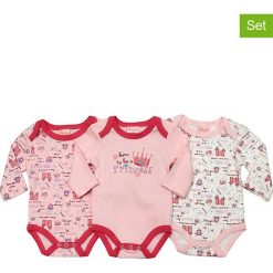 Body (3 szt.) "Princess" w kolorze różowo-kremowym. Różowe body niemowlęce z aplikacjami, z bawełny. W wyprzedaży za 42,95 zł.