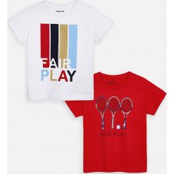 Mayoral - T-shirt dziecięcy 92-134 cm (2 pack). Niebieskie t-shirty chłopięce Mayoral, z nadrukiem, z bawełny, bez rękawów. Za 96,90 zł.