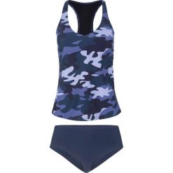 Tankini (2 części) bonprix niebieski. Niebieskie stroje kąpielowe damskie bonprix, bez wzorów. Za 109,99 zł.