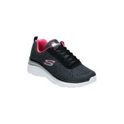 Buty Skechers 12719-BKHP. Czarne trampki i tenisówki damskie Skechers, bez wzorów, bez zapięcia. Za 263,33 zł.