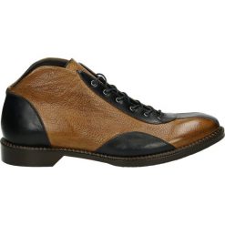 Botki męskie - 756 CUOI-BLU. Brązowe botki męskie Venezia, ze skóry. Za 499,00 zł.
