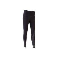 Legginsy Gym & Pilates 100 damskie. Czarne legginsy marki Nike, l, z bawełny. W wyprzedaży za 119,99 zł.
