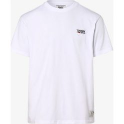 Tommy Jeans - T-shirt męski, biały. Białe t-shirty męskie Tommy Jeans, s, bez wzorów, z bawełny, bez kołnierzyka. Za 159,95 zł.
