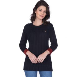 Swetry klasyczne damskie: Sweter „Musselburgh” w kolorze granatowym