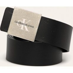 Calvin Klein Jeans - Pasek dwustronny. Czarne paski męskie Calvin Klein Jeans, w paski, z poliesteru. W wyprzedaży za 219,90 zł.