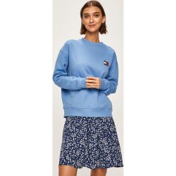Tommy Jeans - Bluza. Niebieskie bluzy damskie Tommy Jeans, s, bez wzorów, z bawełny, bez rękawów, bez kaptura. W wyprzedaży za 319,90 zł.