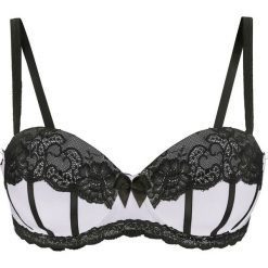 Biustonosz "bardotka" bonprix ecru-czarny. Brązowe biustonosze bonprix, bez wzorów. Za 54,99 zł.