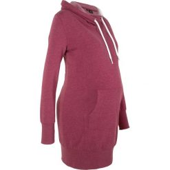 Bluzy ciążowe: Długa bluza ciążowa bonprix czerwony rododendron melanż