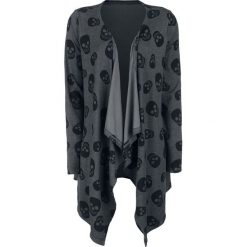 Kardigany damskie: Fashion Victim Skull Cardigan Kardigan damski szary